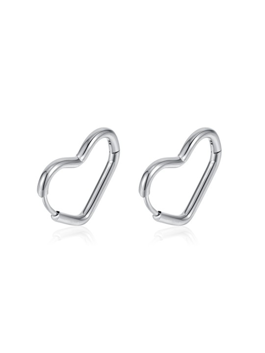 UN Jewelry Korean Fashion Instagram Style Love Titanium Steel Earrings Simple Stainless Steel New Product Versatile Earrings for Women