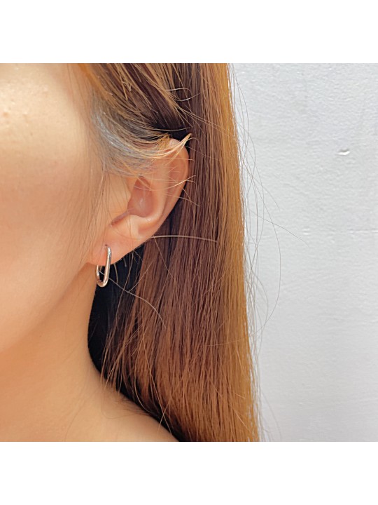UN Jewelry Korean Fashion Minimalist Titanium Steel Elliptical Earrings Personalized Stainless Steel Multi size Square Earrings Earrings Ear Buckles